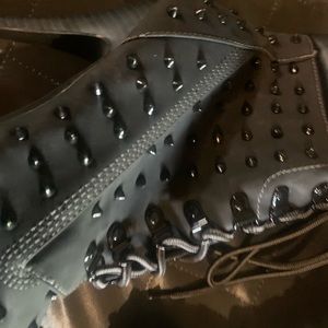 Black spiked heels Jlo style